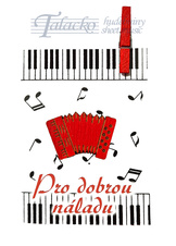 Přání s dřevěnou ozdobou - Akordeon